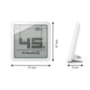 Stadler Form Selina Little digitaler Feuchtigkeitsmesser und Thermometer Abmessungen