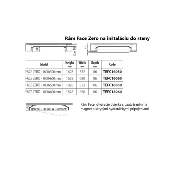 IRSAP Face Designheizkörper äußerer Rahmen Face Zero