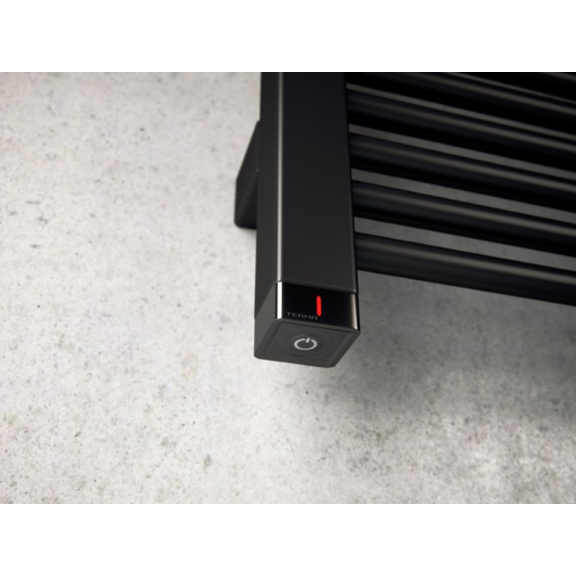 TERMA Mike ONE Designheizkörper 1335x530 Soft 9005 mit eingebauter Heizpatrone