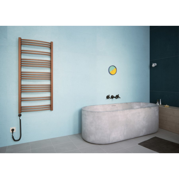 TERMA Jade M Designheizkörper 1149x500 Farbe Copper stilvolles Badezimmer