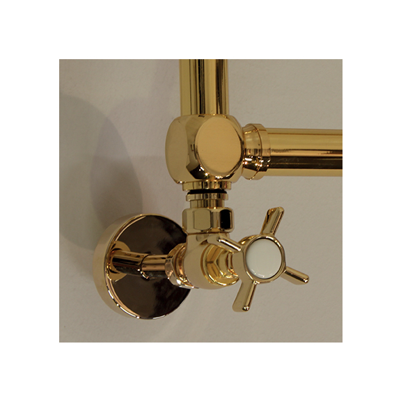 IRSAP Minuette Chrom-Badheizkörper Detail - Gold