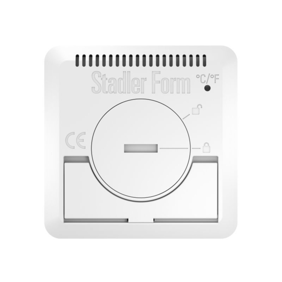 Stadler Form Selina Little digitaler Feuchtigkeitsmesser und Thermometer von hinten