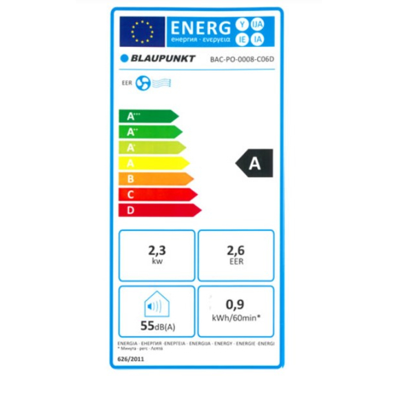 Blaupunkt Arrifana 08C mobiles Klimagerät - Energieeffizienzklasse