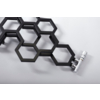 TERMA Hex Designheizkörper 1220x486 Soft 9005 Detail 2