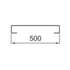 Gebürstet rostfrei 500 mm