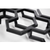 TERMA Hex Designheizkörper 1220x486 Soft 9005 Detail