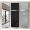 TERMA Case Slim Vertikaler Designheizkörper - Spiegel/Druckmotiv/Beton