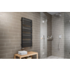 TERMA Warp T Designheizkörper 1110x500 Farbe Metallic Black - modernes Badezimmer