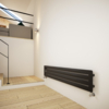 TERMA Aero H Designheizkörper 325x1800 Farbe Metallic Black horizontal