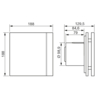 Ventilator Silent 100 Design CHZ - Abmessungen