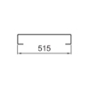 Gebürstet rostfrei 515 mm