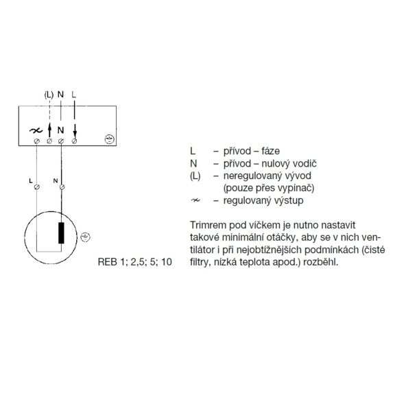 REB 1 N Drehzahlsteller - Schaltbild