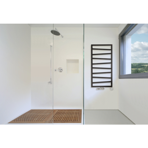 TERMA Zigzag Badheizkörper 1070x500 Farbe Metallic Black Interieur