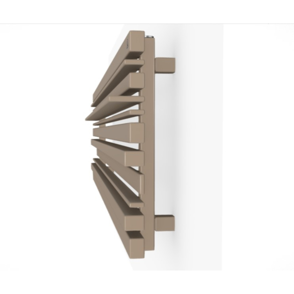 TERMA Sherwood H Heizkörper unter Fenster RAL1014 Detail unregelmäßige Profile