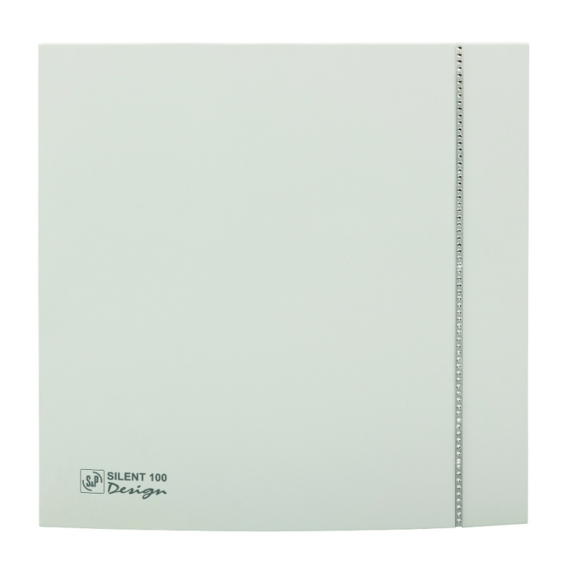 Ventilator Silent 100 Design CZ SWAROVSKI weiß