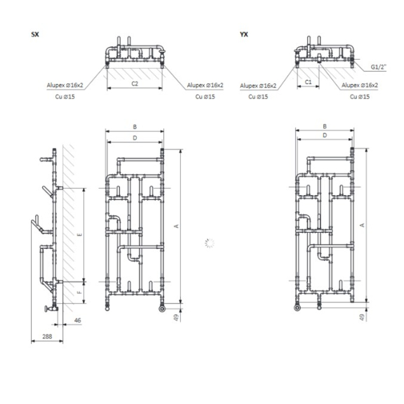 TERMA Pajak Designheizkörper Installationsschema1