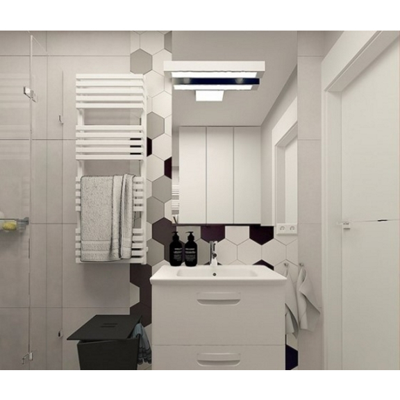 TERMA Quadrus Slim Designheizkörper RAL9016 - ideal für Badezimmer