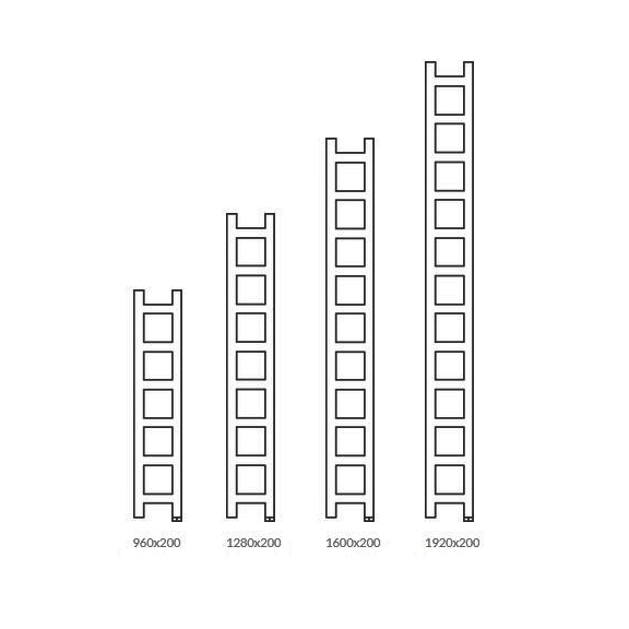 TERMA Easy One Vertikaler Heizkörper verfügbare Größen