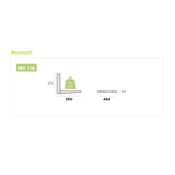 MS 118 große Konsole für Wandmontage Tragkraft