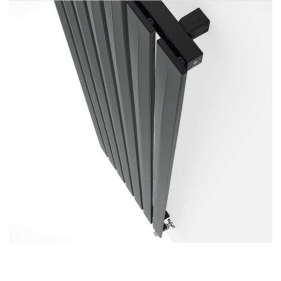 TERMA Pier Designheizkörper 1680x580 Farbe Metallic Black Seitenansicht