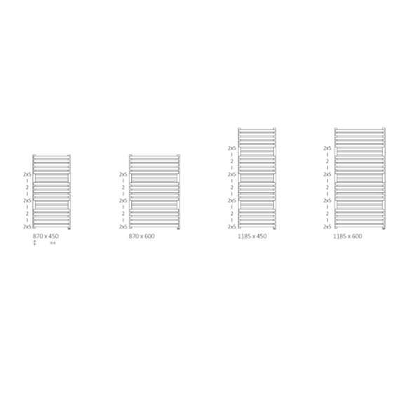 TERMA Quadrus Bold Designheizkörper Größen