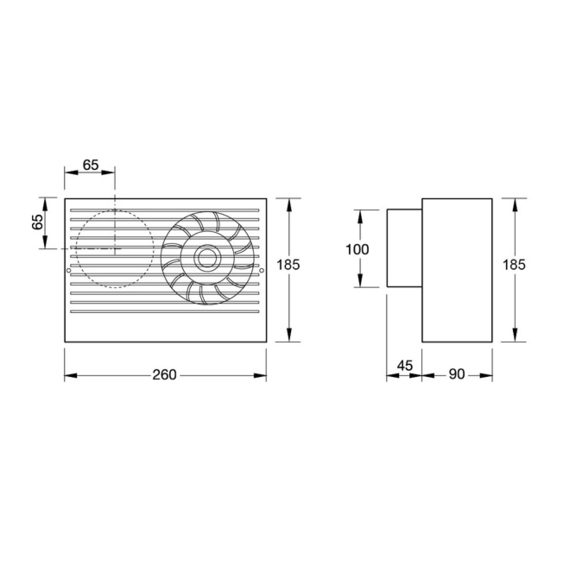 CBF 100LT - Abmessungen