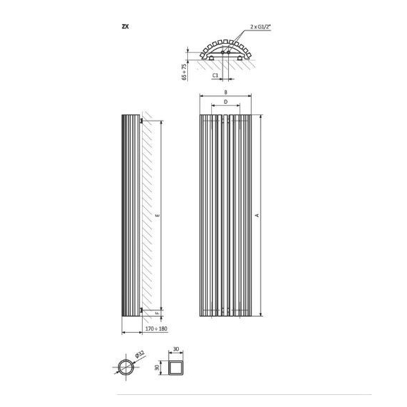 TERMA Triga AW Wasserheizkörper Schema