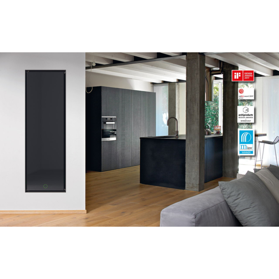 IRSAP Face Designheizkörper mit Oberflächenbehandlung Black Dots 1800x600