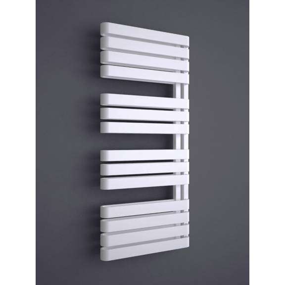 TERMA Warp S Designheizkörper 1110x500 RAL 9016 Seitenansicht