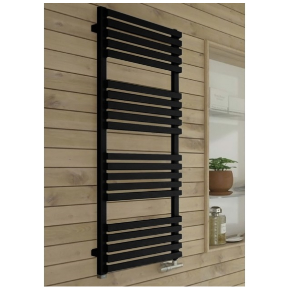 TERMA Quadrus Slim One Designheizkörper Farbe Metallic Black