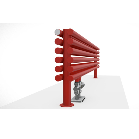 TERMA Tune HSD Designheizkörper unter Fenster 390x1400 RAL3020 Detail