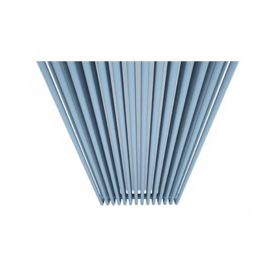 TERMA Delfin Designheizkörper unter Fenster RAL5014 vertikal - Detail