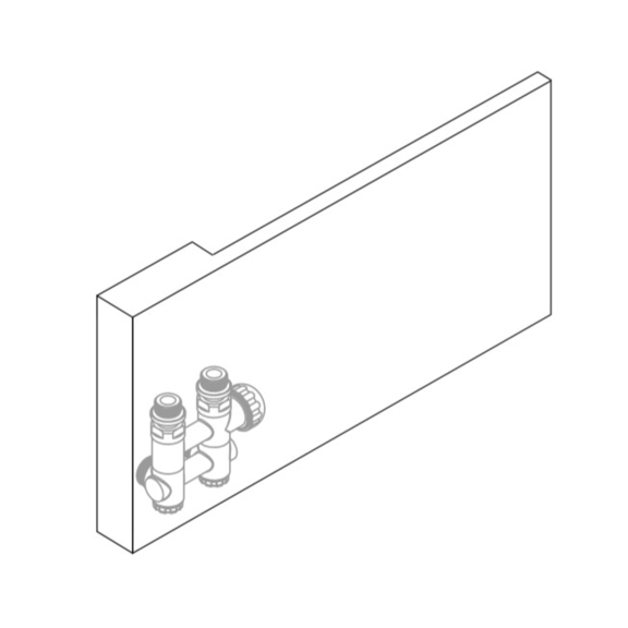 IRSAP Dedalo Designheizkörper versteckte Anschlüsse in hinterer Platte