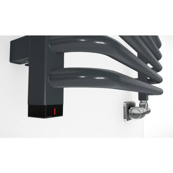 TERMA Alex ONE Designheizkörper 1140x600 Farbe Modern Grey Detail Heizpatrone ONE