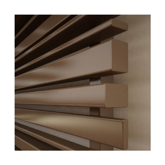 TERMA Sherwood H Heizkörper unter Fenster 440x1600 Farbe Dark Brown - Detail