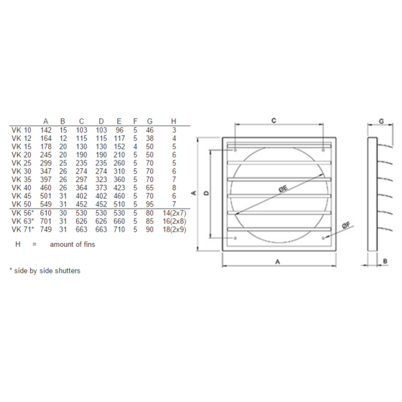 VK 15 Jalousie - Jalousie