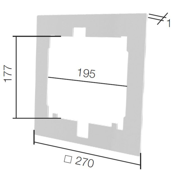 Helios ELS-PB Putzblende - Abmessungen