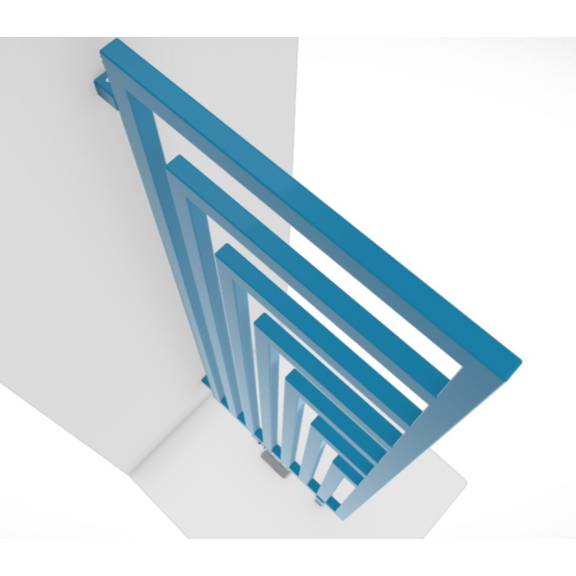 TERMA Angus DW Designheizkörper RAL5012 Ansicht von oben