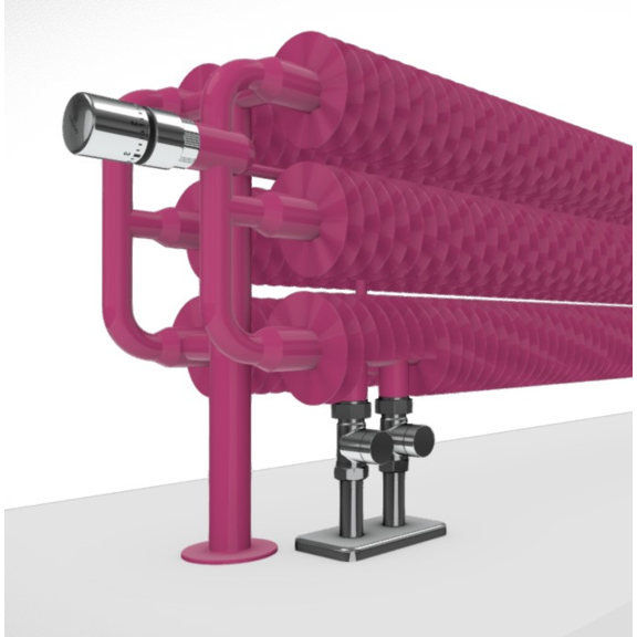 TERMA Ribbon HSD Retro Heizkörper Detail - Farbe RAL4010