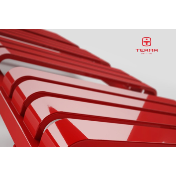 TERMA Warp T Designheizkörper - RAL3028 - Detail