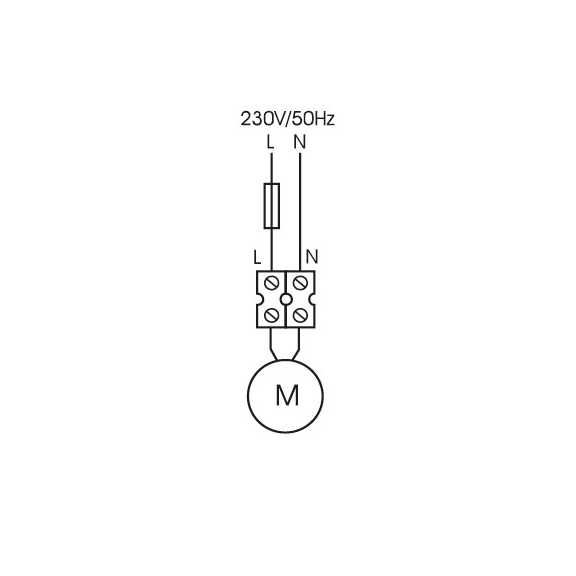 Fensterventilator HCM 150 - Schaltbild