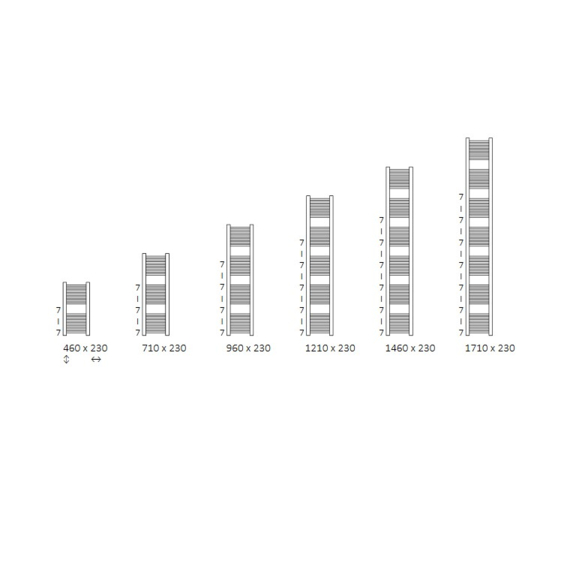 TERMA Mike Designheizkörper verfügbare Größen 2