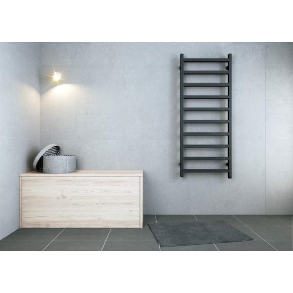 TERMA Simple One Designheizkörper 1200x500 FARBE Metallic Black