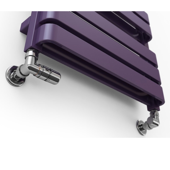 TERMA Warp T Bold Designheizkörper 655x500 RAL 4005 Detail