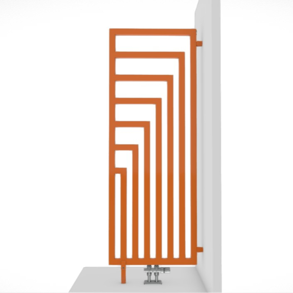 TERMA Angus DW Designheizkörper RAL7012 geometrisches Muster