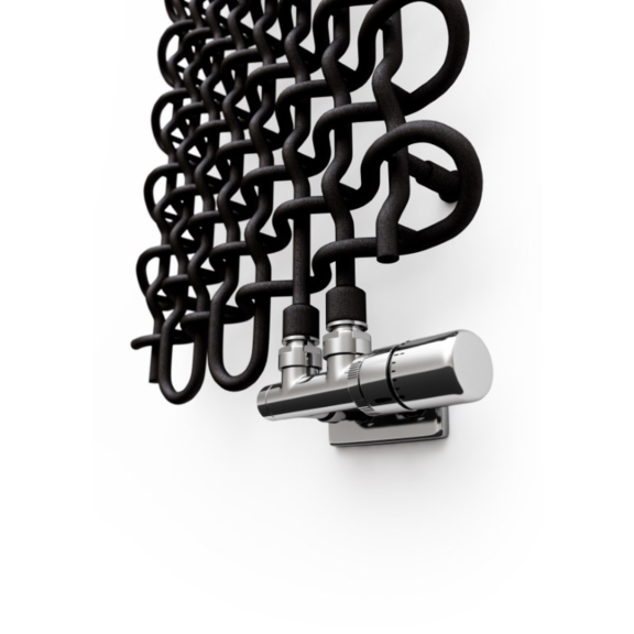 TERMA PLC V Designheizkörper 1800x463 Farbe Black Pepper Detail