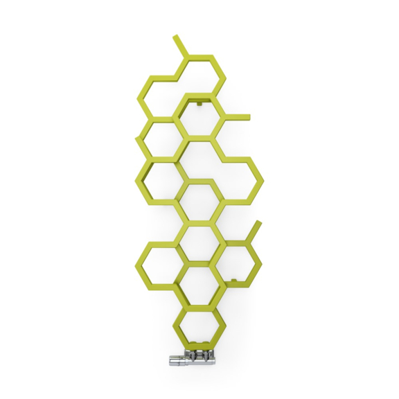 TERMA Hex Designheizkörper 1220x480 Farbe Green Apple