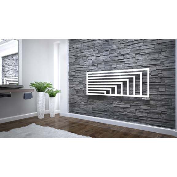 TERMA Angus H Designheizkörper Farbe RAL 9016 modernes Interieur