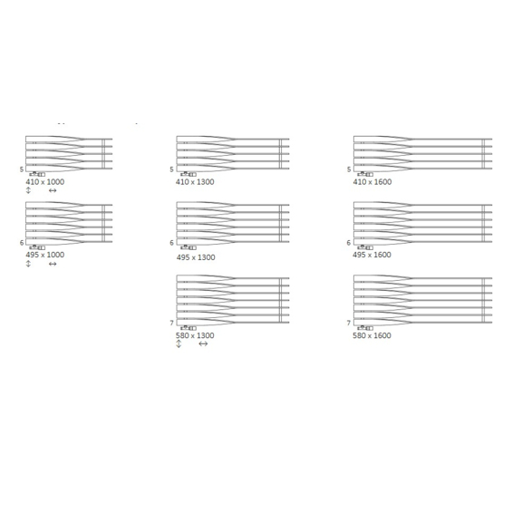 TERMA Cyklon H Designheizkörper verfügbare Größen