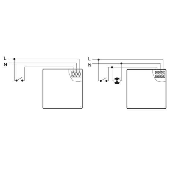 Ventilator Silent 100 Design CHZ - Schaltbild